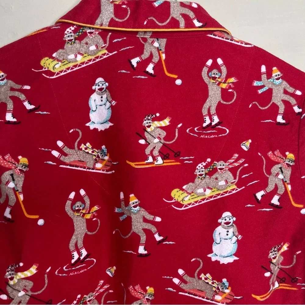 Nick and Nora Sleepwear Flannel Pajama Top only - Picture 5 of 9